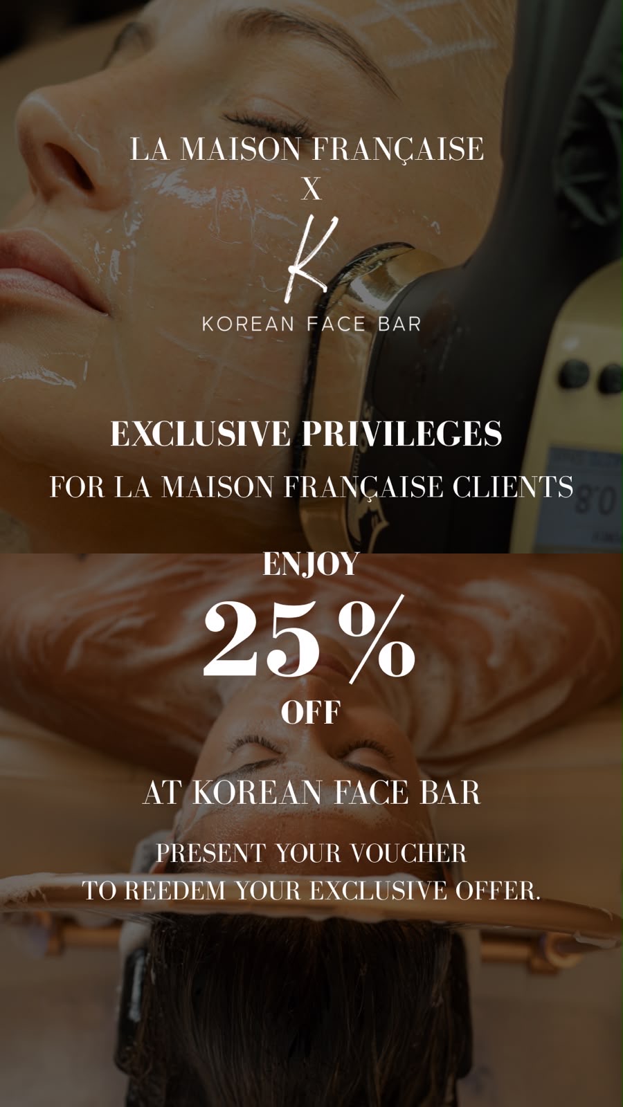 La Maison Française clients enjoy 25% off at Korean Face Bar Bali