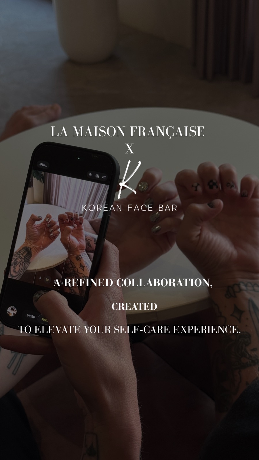 La Maison Française × Korean Face Bar collaboration — nail art and skincare Pererenan Bali