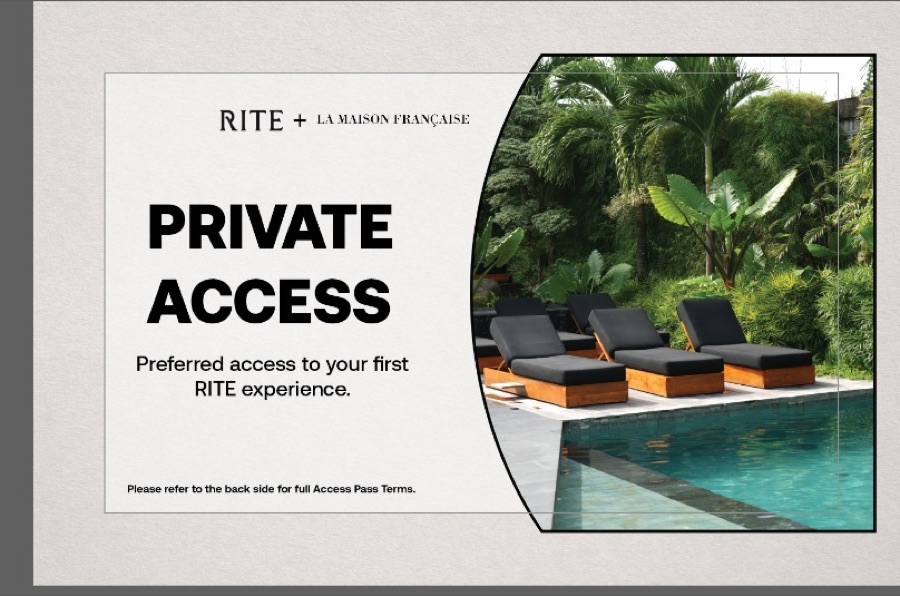 RITE Bali x La Maison Française — 15% off first day pass voucher