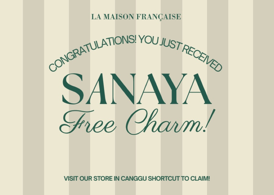 Sanaya Jewelry x La Maison Française — free charm voucher