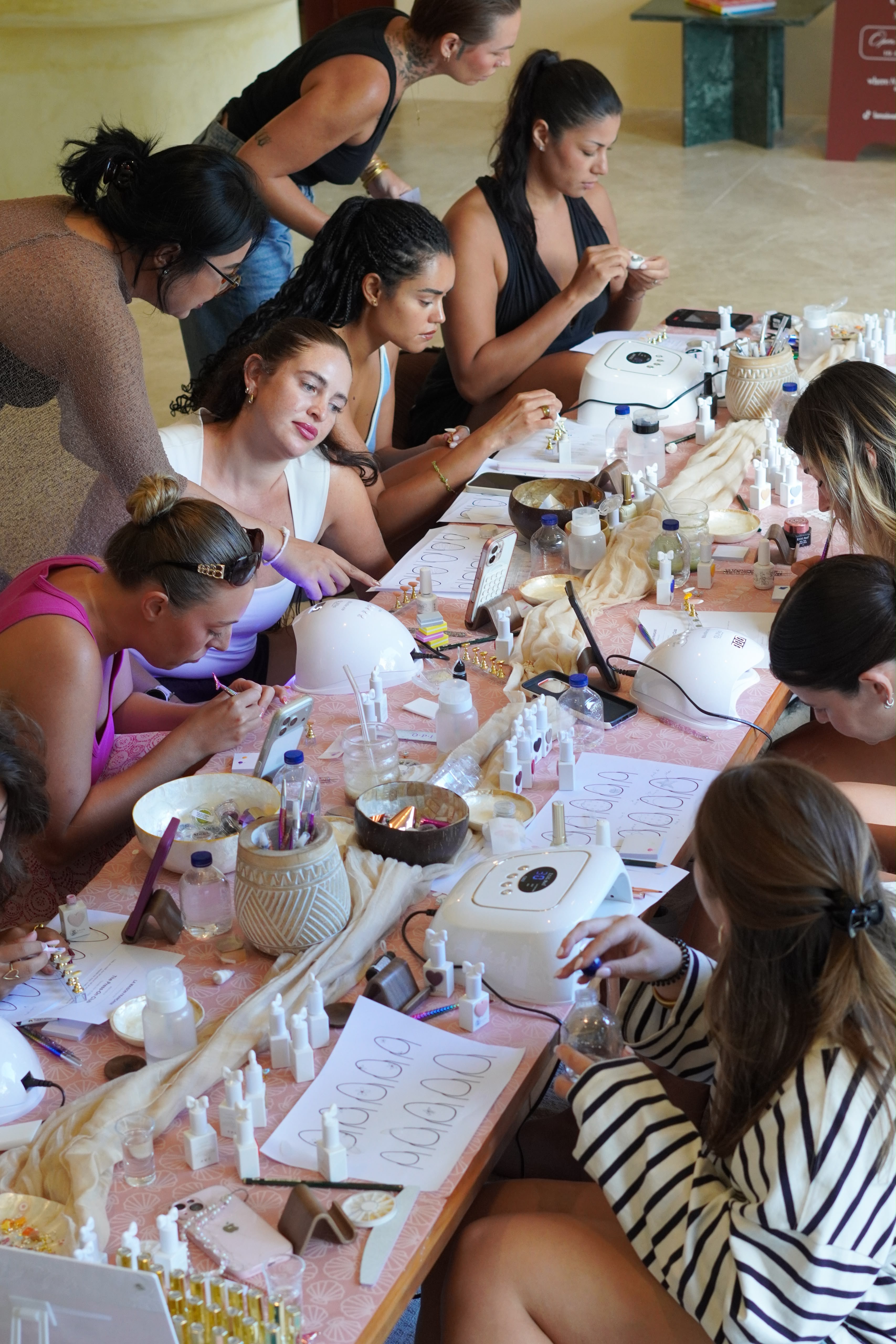 La Maison Française × Entourage Bali nail art workshop on press-on nails, Bali